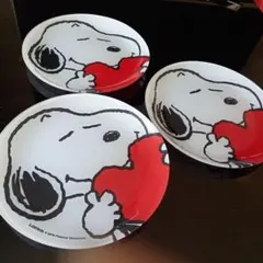 スヌーピー　可愛い　ガラスお皿　3枚セット