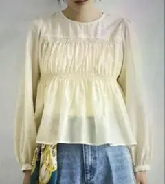 2025SS VIS ビス シャーリングブラウス イエロー
