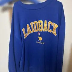 プリント トレーナー 青