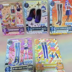 初期アイカツカード!シューズ5枚まとめ売り♪新品未使用品☆ユリカ・蘭・すみれ