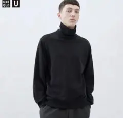 ユニクロU　25AW　ハイネックセーター　M　ブラック　ルメールのサムネイル