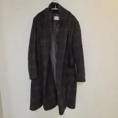 【美品】TROVE トローヴ ショールカラー ガウンコート ウール チェック2