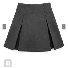 GRLインパン裏地付ボックスプリーツフレアミニスカート[mei41]