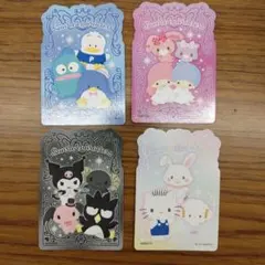 多様なサンリオキャラクターカードセット 4枚