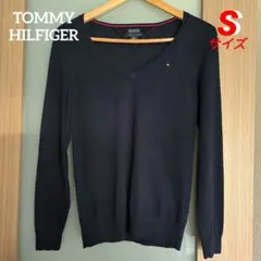 Tommy Hilfiger ☆紺色 Vネック コットンニット セーター　S