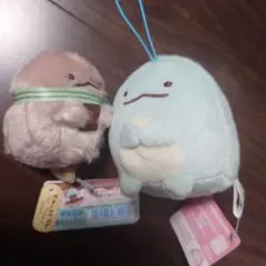 すみっコぐらし てのりぬいぐるみ　チョコレート　ゴムひも付きマスコット　とかげ