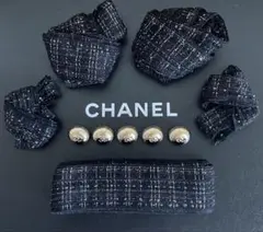 CHANEL ツイードリボンとココマークボタンセットのサムネイル