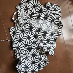 petit main ベビー甚平 80 モノクロ