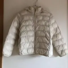 UNIQLO ダウンジャケット 140 キッズ アイボリー