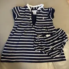 ラルフローレン80cm ボーダーワンピース　パンツ付