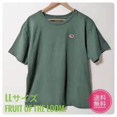 ​【新品】フルーツオブザルーム 半袖Tシャツ LL グリーン 刺繍ロゴ ゆるだぼ