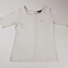 バーバリーロンドン真っ白 清潔感 ホース刺繍トップス Tシャツ