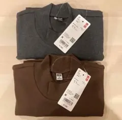 新品タグ付き ユニクロ ハイネックT 5分袖