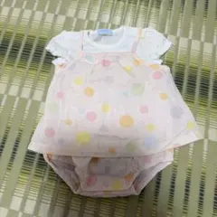 は*な様 【訳あり】ミキハウス　水玉ロンパース 70cm