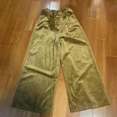 コーデュロイ ワイドパンツ S