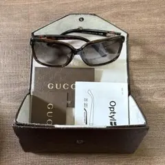 GUCCI ブラウン サングラス ケース付き - メルカリ