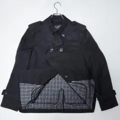 【美品】バーバリーブラックレーベル ライナー付きショートトレンチコート ブラック