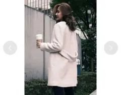 新品未使用リエンダノーカラーBackFauxFurウールミックスコート
