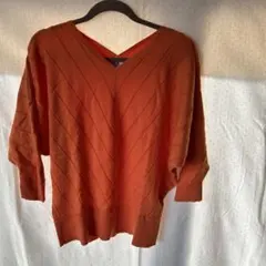 AZUL by MOUSSY オレンジ Vネックセーター S
