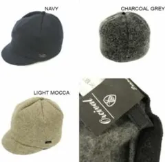 ORCIVAL ウール　キャスケット　キャップ ネイビー