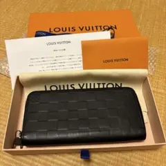 ルイヴィトン ジッピーウォレット ヴェルティカル ダミエ・アンフィニ 長財布 黒