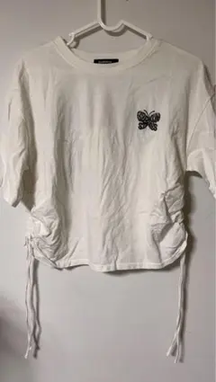 ロゴ蝶々ホワイトシャツ