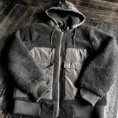 古着◆SMOG フード脱着可フリースジャケット L上着スノボーキャンプアウトドア