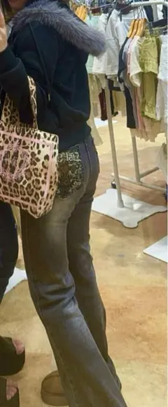 Y2K フレアデニム ローライズ ベルボトム 平成ギャル SPINNS