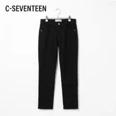 【美品】C-SEVENTEEN ブラックパンツ 黒 M ストレッチ レディース