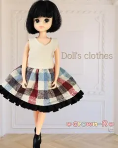 22cmドール ハンドメイド ワンピース No.17