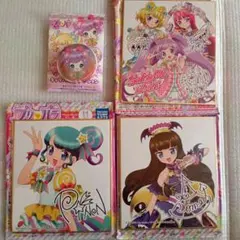 プリパラ　缶バッジ　色紙コレクション　4点セット