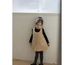 韓国子供服　aladin kids ファーワンピース　 M