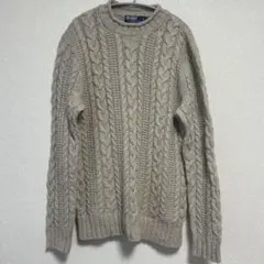 Polo by Ralph Lauren/ヘンプ混ケーブルニット/ベージュ/M