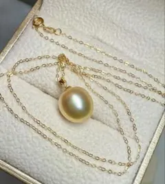 A6267南洋真珠ネックレス k18金 本真珠　海水 真珠　ゴールド　パール本物