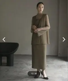 GIRL チュールレイヤードトップス　タイトスカート　結婚式　お呼ばれドレス