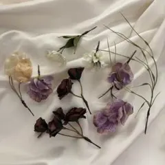 秋冬 スイートピー ボルドー 造花 ヘッドパーツ ヘアパーツ 髪飾り 前撮り