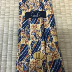 dunhill 幾何学模様 シルクネクタイ