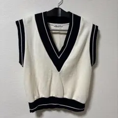 ZARA Vネックノースリーブニットベスト Mサイズ