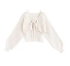 GRL クロップド丈カーディガンXキャミソールニットアンサンブル