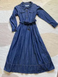 デニムワンピース ロングワンピース