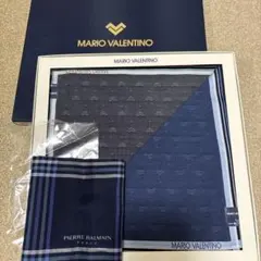MARIO VALENTINO ／PIERRE BALMAINメンズハンカチ3枚