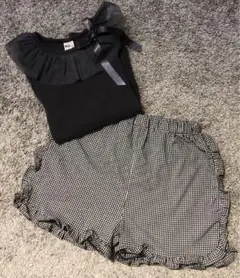 Bee des Bee  150㎝ フリルショートパンツ ギンガムチェック