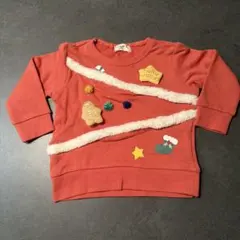 新品タグ付き 定価1,738円 サンタさん仕掛け トレーナー 秋冬 ロンT 90