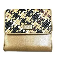 DAKS 編み込み　がま口　二つ折 財布　レディースのサムネイル
