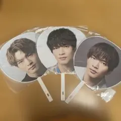 【中古、傷、汚れあり】SnowMan深澤辰哉くん　うちわ　3点セット