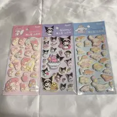 【正規品】サンリオ マイメロ クロミ シナモロール 韓国 ぷっくりシール ３点