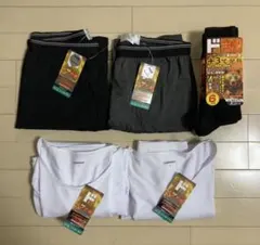 ドンキホーテエアバリアインナーセット（長袖クルーネック、スパッツ、靴下）保温