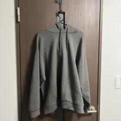 オーバーサイズ フード付き スウェットパーカー グレー