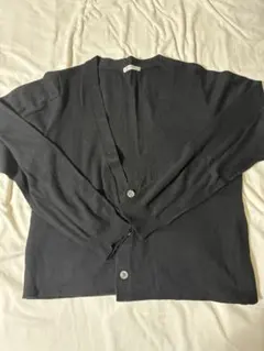 【リメイク】GLACIER ダークグレー 長袖カーディガン L