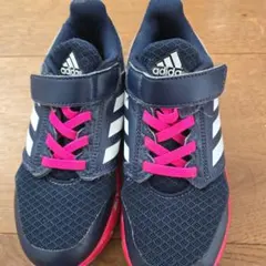 19cm adidas Faito ネイビー/ピンク スニーカー